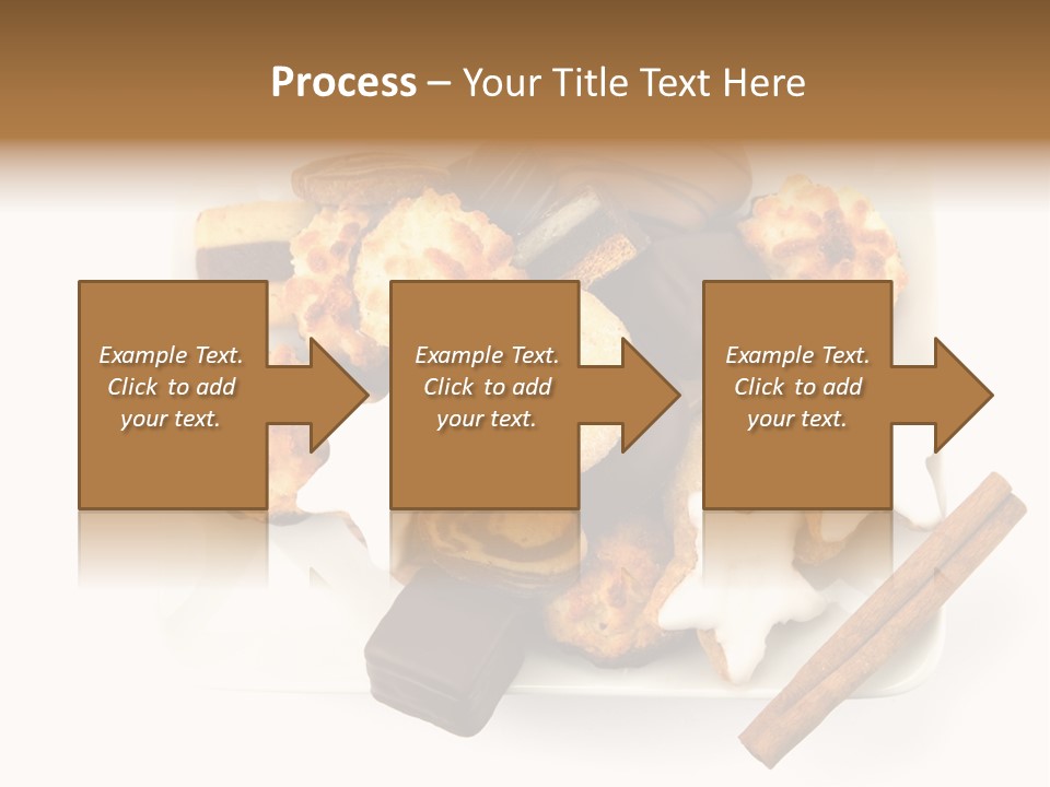 Dekoration Weihnachtskarte Makrone PowerPoint Template