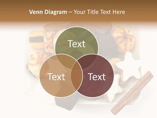 Dekoration Weihnachtskarte Makrone PowerPoint Template