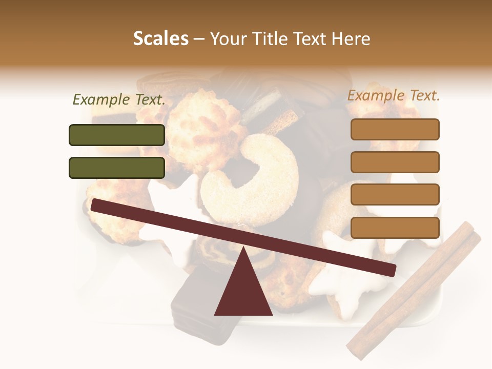 Dekoration Weihnachtskarte Makrone PowerPoint Template