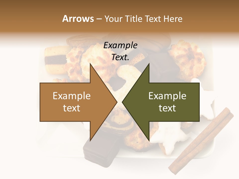 Dekoration Weihnachtskarte Makrone PowerPoint Template