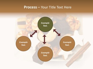 Dekoration Weihnachtskarte Makrone PowerPoint Template