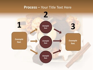 Dekoration Weihnachtskarte Makrone PowerPoint Template