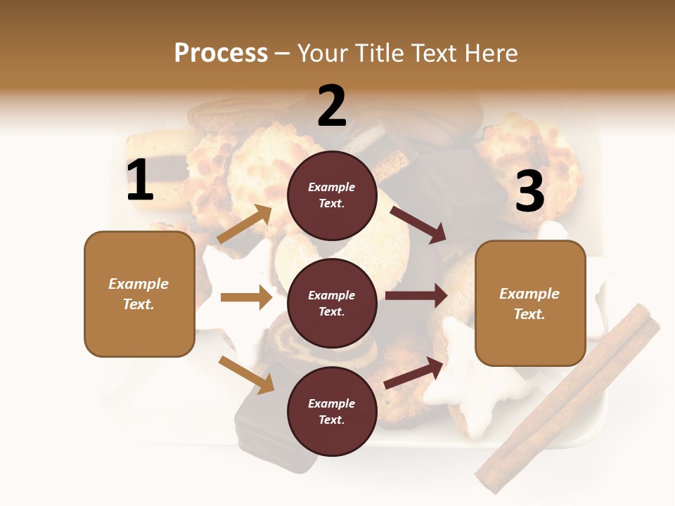 Dekoration Weihnachtskarte Makrone PowerPoint Template