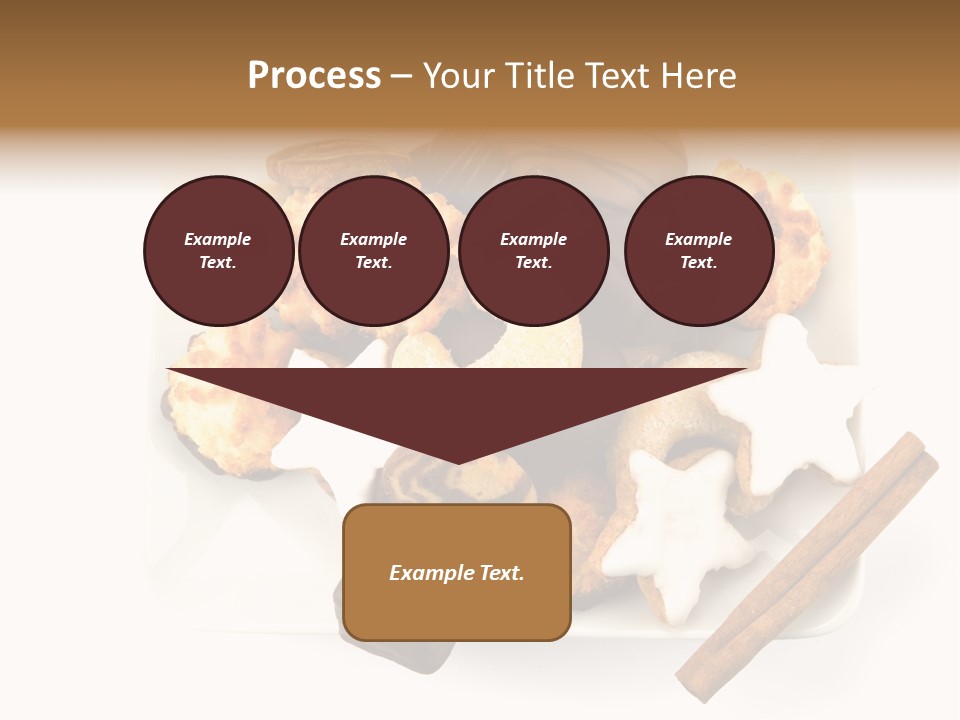 Dekoration Weihnachtskarte Makrone PowerPoint Template