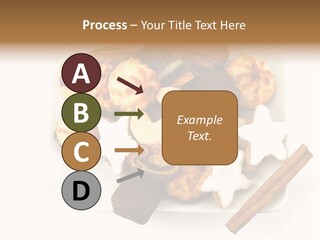 Dekoration Weihnachtskarte Makrone PowerPoint Template