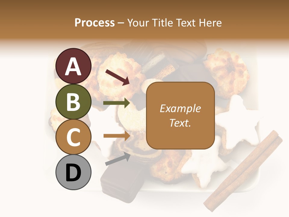 Dekoration Weihnachtskarte Makrone PowerPoint Template