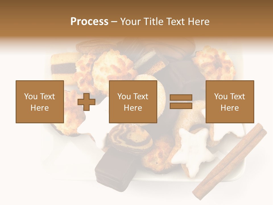 Dekoration Weihnachtskarte Makrone PowerPoint Template
