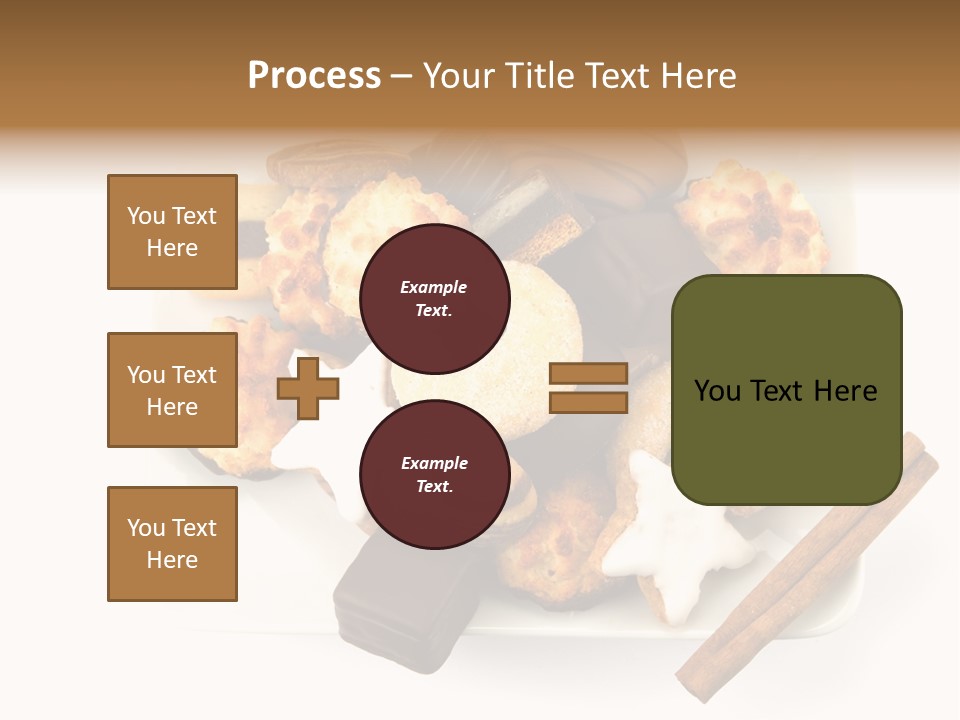 Dekoration Weihnachtskarte Makrone PowerPoint Template