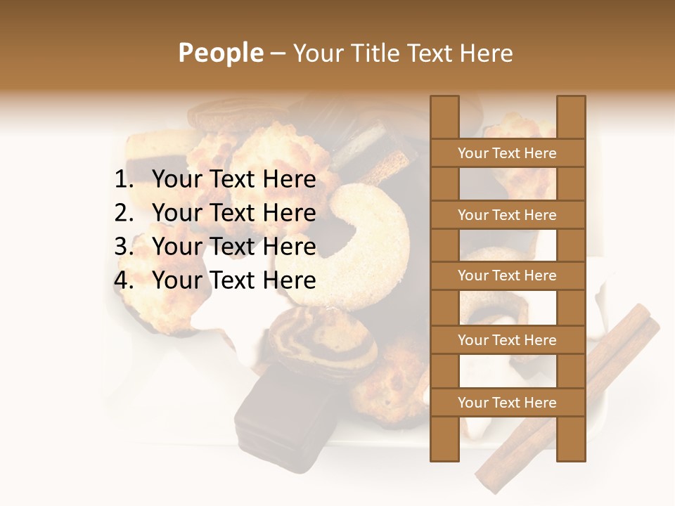 Dekoration Weihnachtskarte Makrone PowerPoint Template