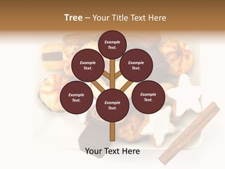 Dekoration Weihnachtskarte Makrone PowerPoint Template