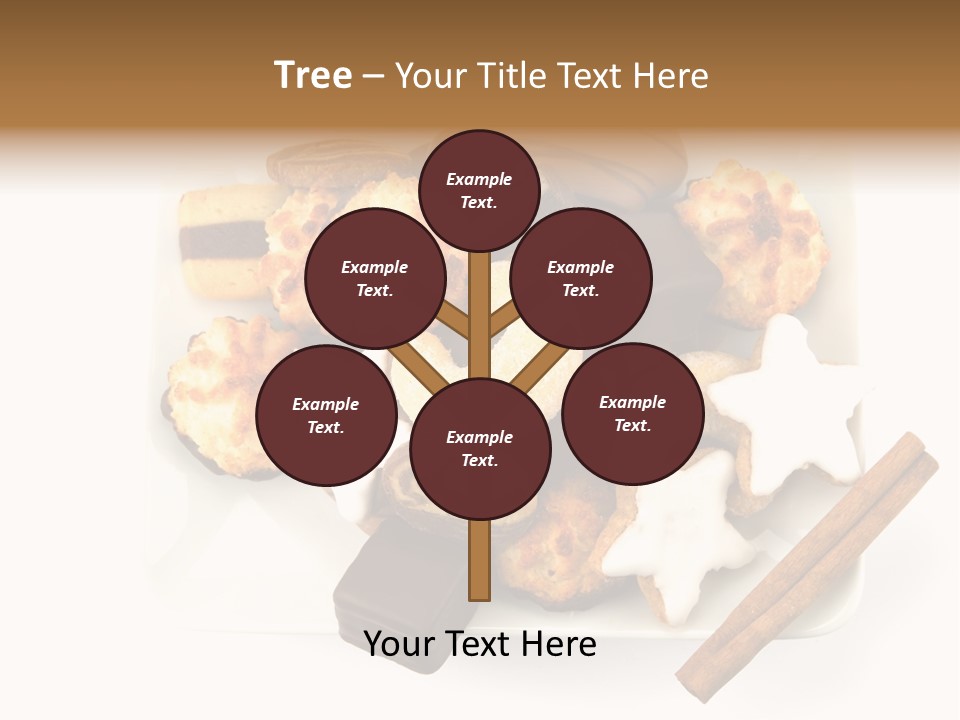 Dekoration Weihnachtskarte Makrone PowerPoint Template