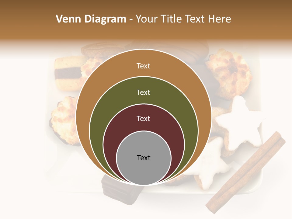 Dekoration Weihnachtskarte Makrone PowerPoint Template