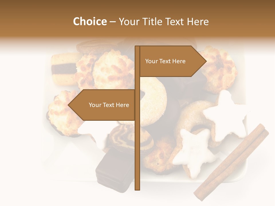 Dekoration Weihnachtskarte Makrone PowerPoint Template