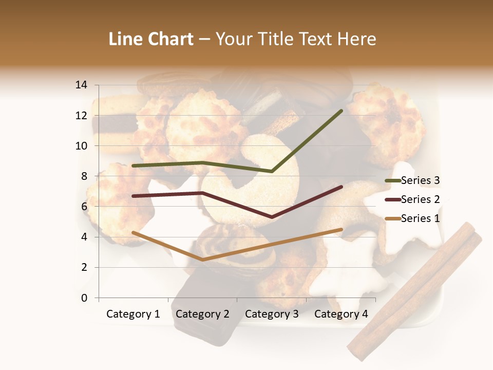 Dekoration Weihnachtskarte Makrone PowerPoint Template