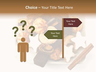 Dekoration Weihnachtskarte Makrone PowerPoint Template