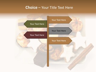 Dekoration Weihnachtskarte Makrone PowerPoint Template