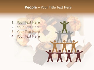 Dekoration Weihnachtskarte Makrone PowerPoint Template