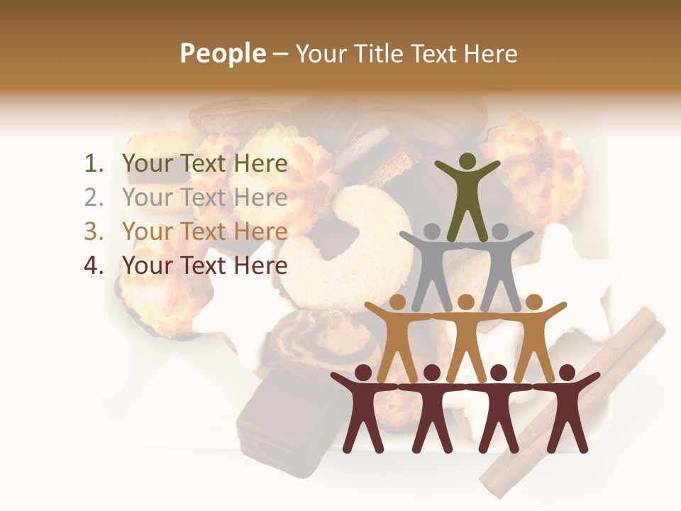 Dekoration Weihnachtskarte Makrone PowerPoint Template