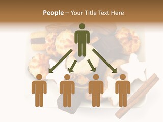 Dekoration Weihnachtskarte Makrone PowerPoint Template