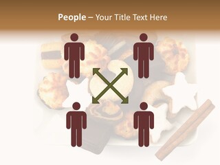 Dekoration Weihnachtskarte Makrone PowerPoint Template