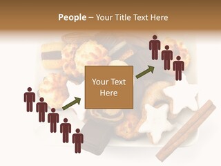 Dekoration Weihnachtskarte Makrone PowerPoint Template