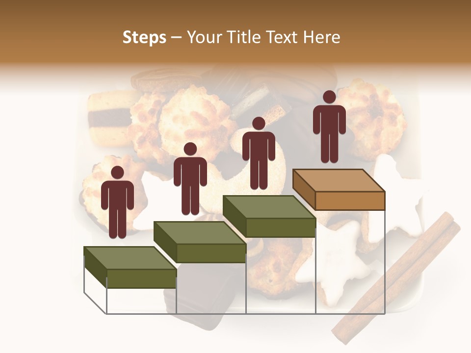 Dekoration Weihnachtskarte Makrone PowerPoint Template