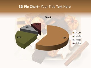 Dekoration Weihnachtskarte Makrone PowerPoint Template