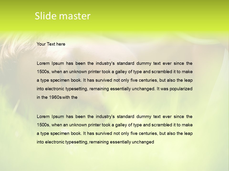 Girl Beautiful Tired PowerPoint Template