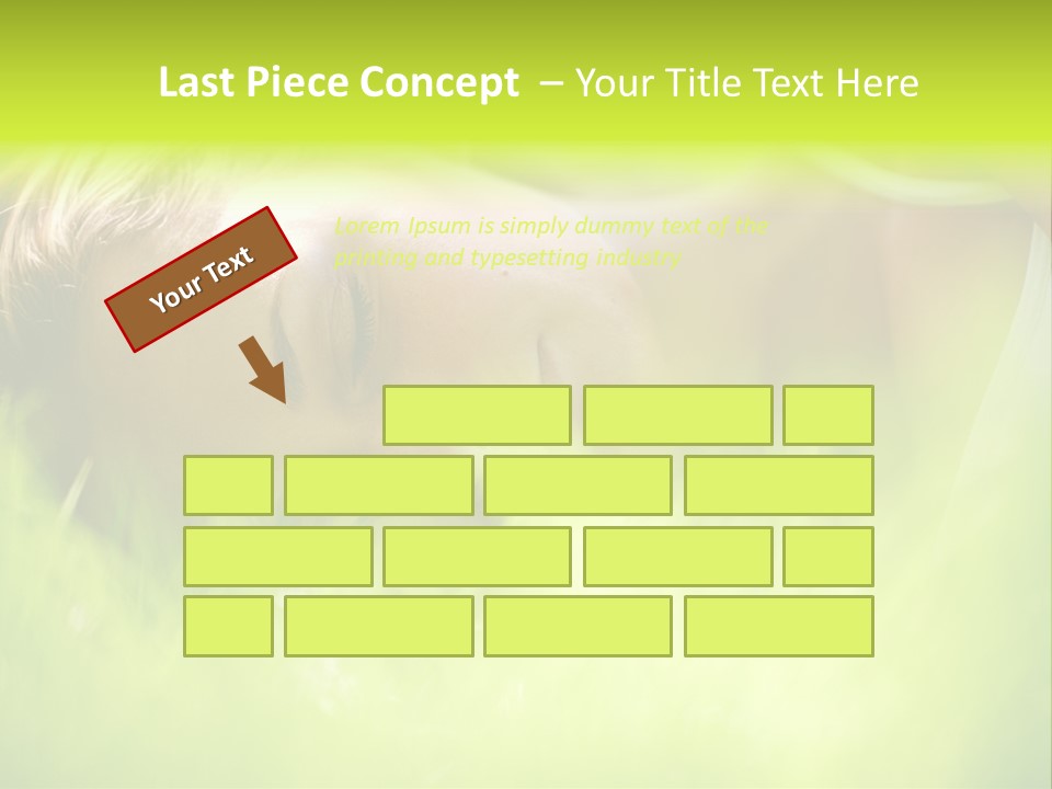 Girl Beautiful Tired PowerPoint Template