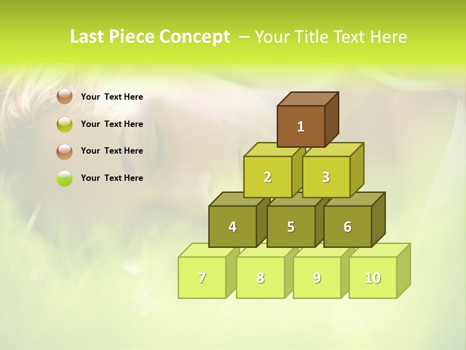 Girl Beautiful Tired PowerPoint Template