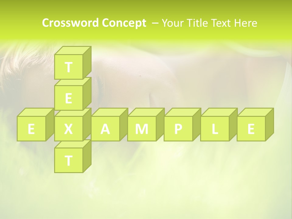 Girl Beautiful Tired PowerPoint Template