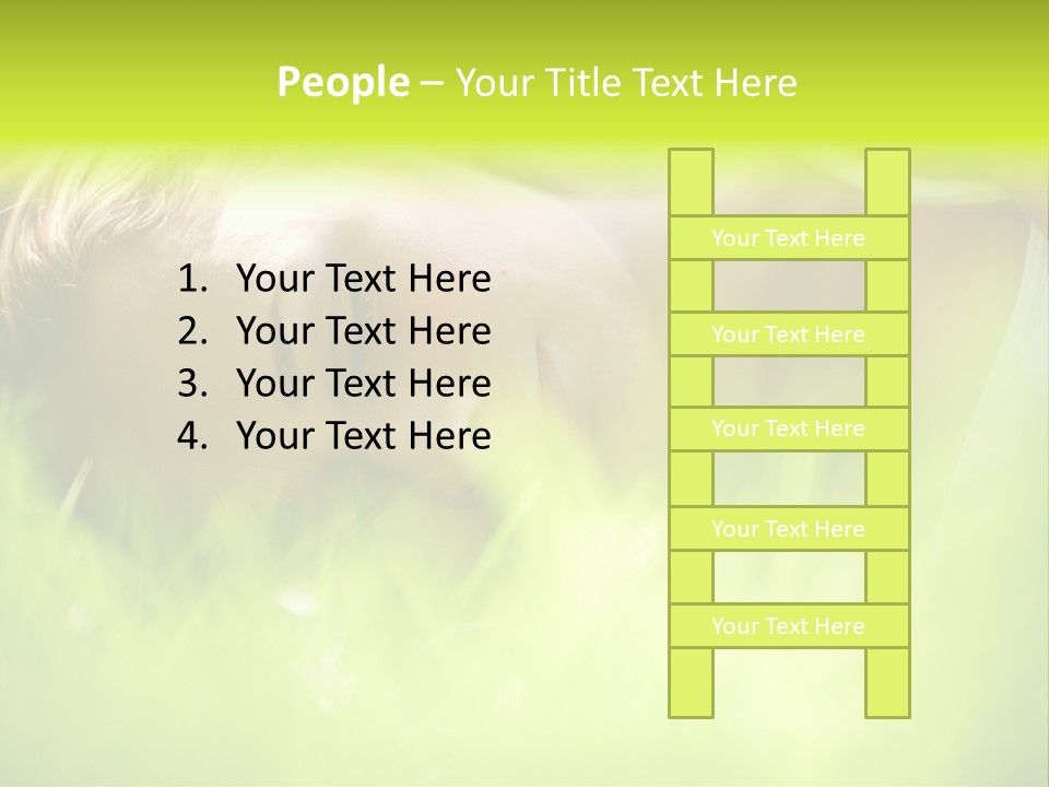 Girl Beautiful Tired PowerPoint Template