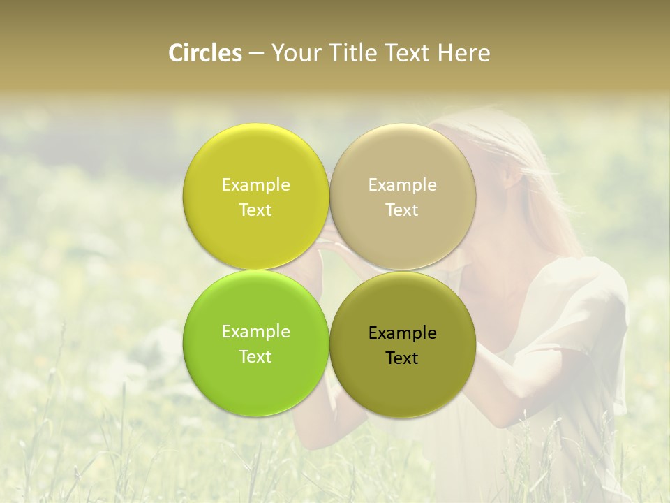 Grass Sunlight Beauty PowerPoint Template