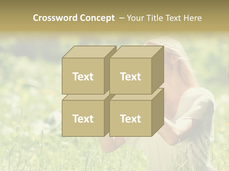 Grass Sunlight Beauty PowerPoint Template