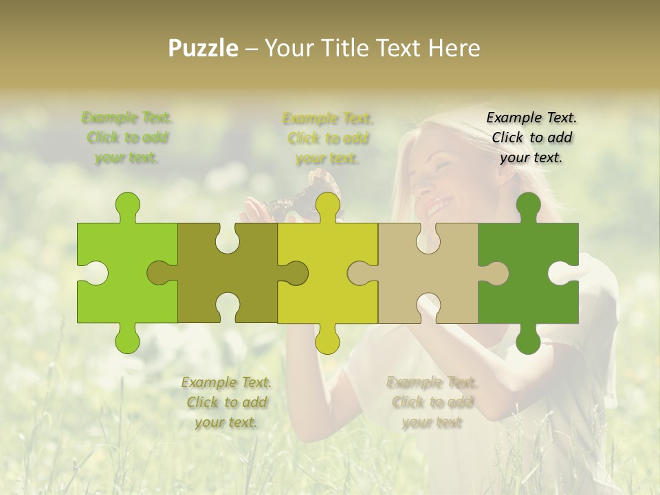 Grass Sunlight Beauty PowerPoint Template