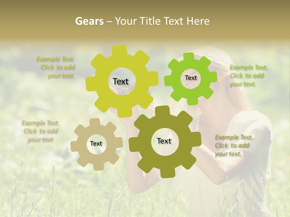 Grass Sunlight Beauty PowerPoint Template