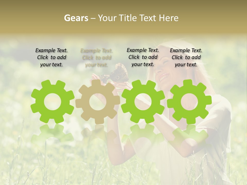 Grass Sunlight Beauty PowerPoint Template