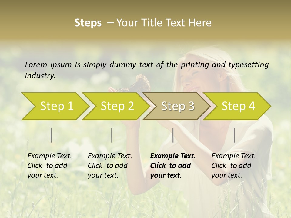 Grass Sunlight Beauty PowerPoint Template