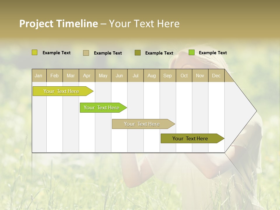 Grass Sunlight Beauty PowerPoint Template