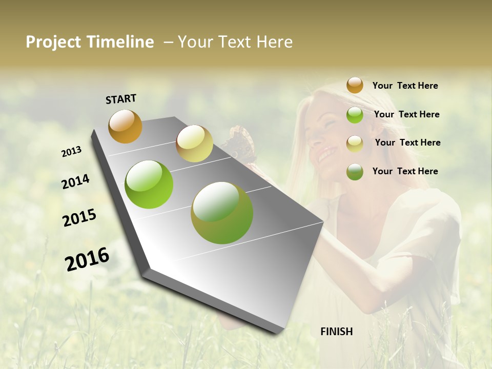 Grass Sunlight Beauty PowerPoint Template