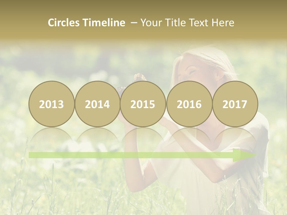 Grass Sunlight Beauty PowerPoint Template