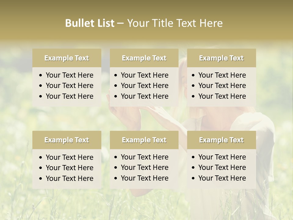 Grass Sunlight Beauty PowerPoint Template