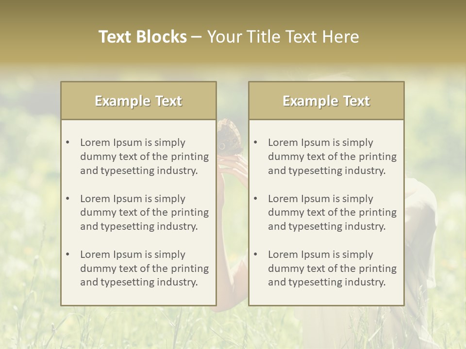 Grass Sunlight Beauty PowerPoint Template