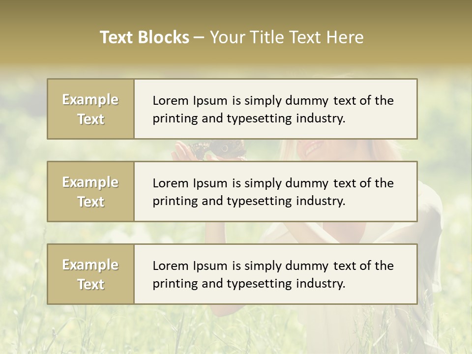 Grass Sunlight Beauty PowerPoint Template