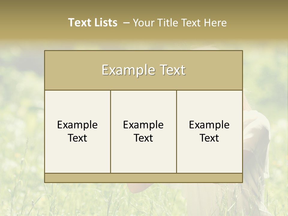 Grass Sunlight Beauty PowerPoint Template