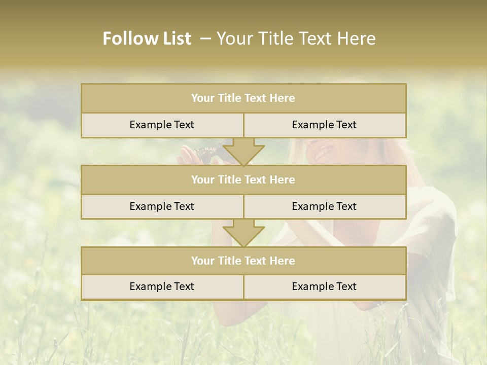 Grass Sunlight Beauty PowerPoint Template