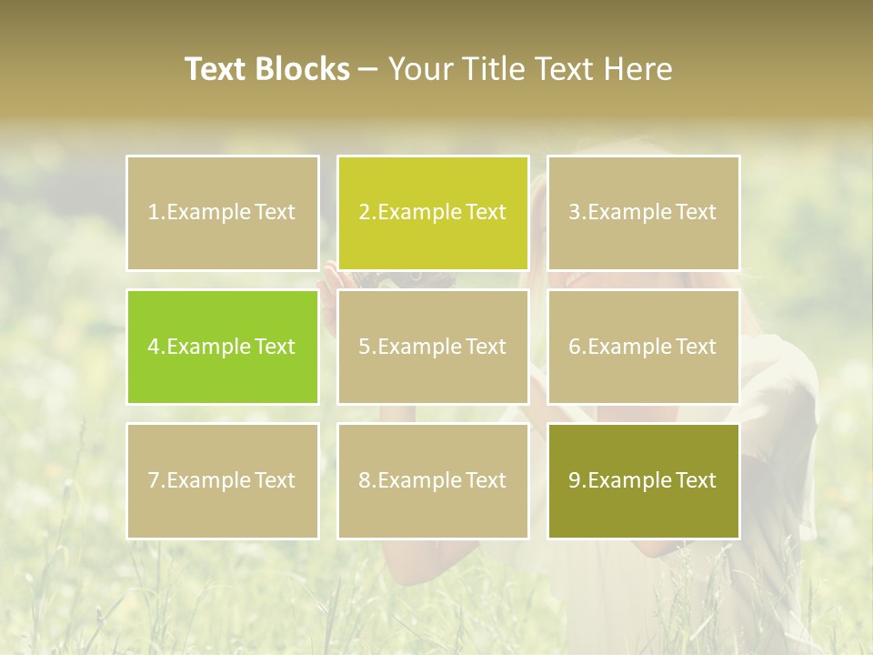 Grass Sunlight Beauty PowerPoint Template