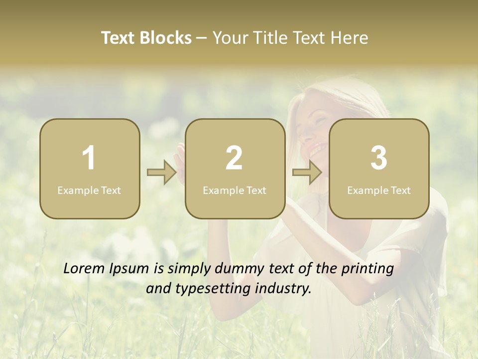 Grass Sunlight Beauty PowerPoint Template