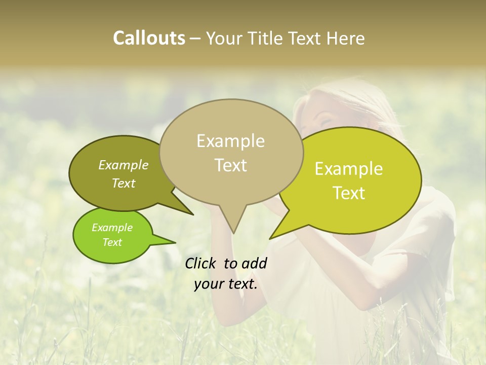 Grass Sunlight Beauty PowerPoint Template