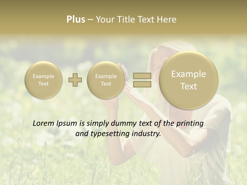 Grass Sunlight Beauty PowerPoint Template